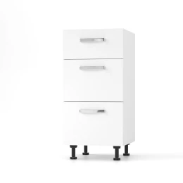 Charlotτe Συρταριέρα 40X46.5X82Εκ Με Μεταλλικά Χερούλια Λευκό