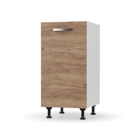 Charlotτe Κάτω Ντουλάπι 40X46.5X82Εκ Με Μεταλλικά Χερούλια Χρυσό Δρυς