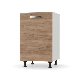 Charlotτe Κάτω Ντουλάπι 50X46.5X82Cm Με Μεταλλικά Χερούλια Χρυσό Δρυς