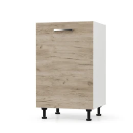 Charlotτe Κάτω Ντουλάπι 50X46.5X82Cm Με Μεταλλικά Χερούλια Δρυς