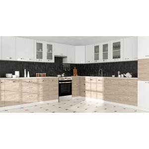 Charlotτe Πάνω Ντουλάπι 60X30.5X71.8Εκ Με Μεταλλικά Χερούλια Λευκό