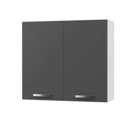 Charlotτe Πάνω Ντουλάπι 80X30.5X71.8Εκ Με Μεταλλικά Χερούλια Γραφίτης