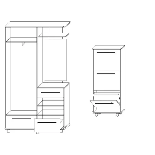 Σετ Εισόδου 2 Τεμ 171X37.5X198Εκ Λευκό-Sonoma Σετ Εισόδου 2 Τεμ 171X37.5X198Εκ Λευκό-Sonoma
