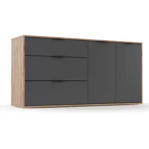 Μπουφές Nitro Γκρί Γραφίτη Με Βελανιδιά 160X40X80Εκ