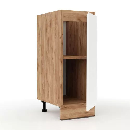 Επιδαπέδιο Ντουλάπι Κουζίνας Soft Χρώμα Λευκό Με Βελανιδιά Διαστάσεις 30X46,5X81,5Εκ Επιδαπέδιο Ντουλάπι Κουζίνας Soft Χρώμα Λευκό Με Βελανιδιά Διαστάσεις 30X46,5X81,5Εκ