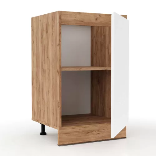 Επιδαπέδιο Ντουλάπι Κουζίνας Soft Λευκό Με Βελανιδιά Διαστάσεις 50X46,5X81,5Εκ Επιδαπέδιο Ντουλάπι Κουζίνας Soft Λευκό Με Βελανιδιά Διαστάσεις 50X46,5X81,5Εκ