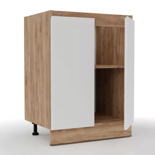 Επιδαπέδιο Ντουλάπι Κουζίνας Soft Λευκό Με Βελανιδιά 60X46,5X81,5Εκ Επιδαπέδιο Ντουλάπι Κουζίνας Soft Λευκό Με Βελανιδιά 60X46,5X81,5Εκ