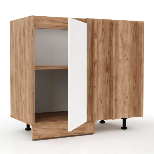 Επιδαπέδιο Γωνιακό Ντουλάπι Κουζίνας Soft Λευκό Με Βελανιδιά Διαστάσεις 90X46.5X81,5Εκ Επιδαπέδιο Γωνιακό Ντουλάπι Κουζίνας Soft Λευκό Με Βελανιδιά Διαστάσεις 90X46.5X81,5Εκ