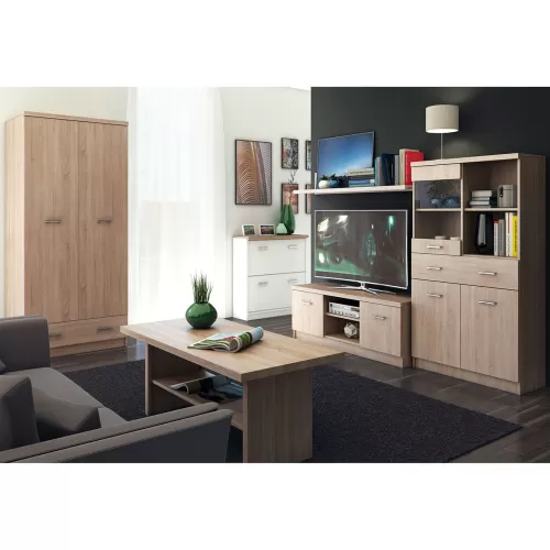 Έπιπλο Tv 120X42X46Εκ Sonoma Με Δύο Ντουλάπια