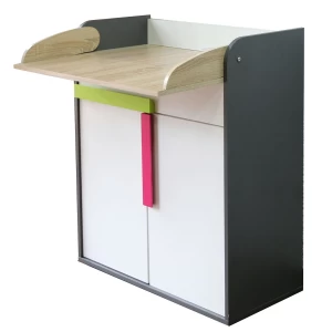 Alex 84X37X94Εκ (Αλλαξιέρα Μωρού) Γραφίτης-Σονόμα-Λευκό