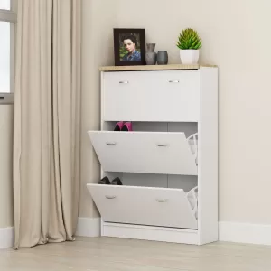 Παπουτσοθήκη Top Mix 80X27X121Εκ Λευκό-Σονόμα