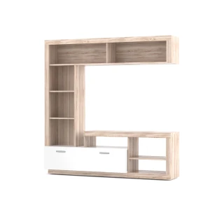Σύνθεση Τηλεόρασης Floks 169.5X40.5X170.5Εκ Sonoma-Λευκό