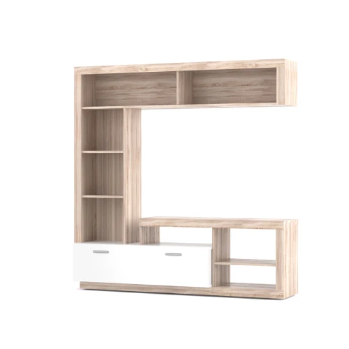 Σύνθεση Τηλεόρασης Floks 169.5X40.5X170.5Εκ Sonoma-Λευκό