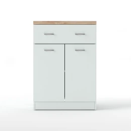 Κομότα Κομ2D1S 80X33X85Εκ Λευκό-Σονόμα