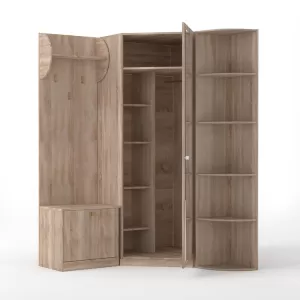 Oksana Γωνιακό Σετ Εισόδου Σονόμα 126-143X35-40X200Εκ