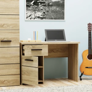 Γραφείο Solo 110 Sonoma Με Wenge Και Mdf Καμπυλωτό Τελείωμα Στις Πόρτες  110X60X76Εκ
