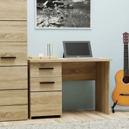 Γραφείο Solo 110 Sonoma Με Wenge Και Mdf Καμπυλωτό Τελείωμα Στις Πόρτες  110X60X76Εκ