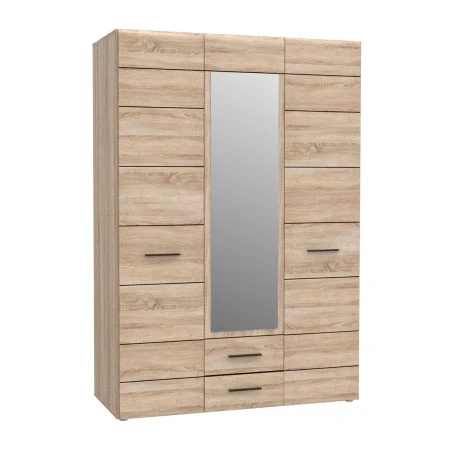Ντουλάπα Τρίφυλλη Solo3D2S Sonoma Wenge 136X58X197Cm