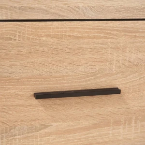 Μπουφές Solo 80X34X74Cm Sonoma Με Wenge Και Mdf Καμπυλωτό Τελείωμα Στις Πόρτες