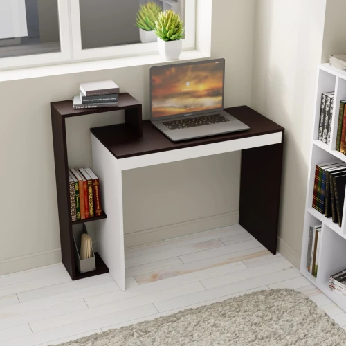 Γραφείο 110Ν Wenge-Λευκό 110X40X90Εκ