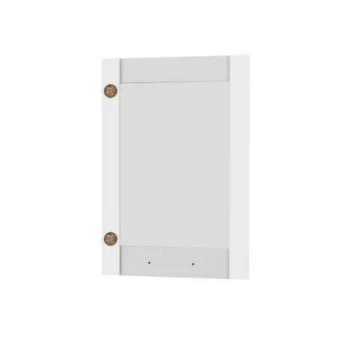 Άνω Πορτάκι-Τζάμι Δεξί Charlotte Λευκό 50X71.8X1.6Cm