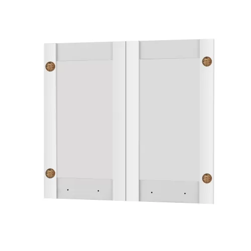 Άνω Πορτάκια-Τζάμι Charlotte Λευκό 80X71.8X1.6Cm