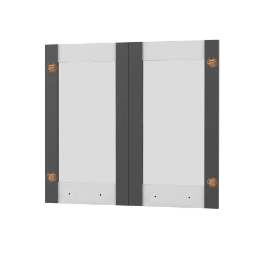 Άνω Πορτάκια-Τζάμι Charlotte Γραφίτη 80X71.8X1.6Cm