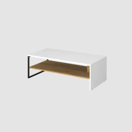 Τραπέζι Σαλονιού Santes Χρυσό Δρυς-Λευκό 120X60X40Cm