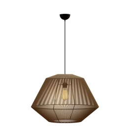 Κρεμαστό Μονόφωτο Φωτιστικό Καφέ 804 Ε27 Φ60X120Cm