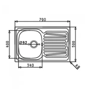Νεροχύτης Derby 79X50 Νεροχύτης Derby 79X50