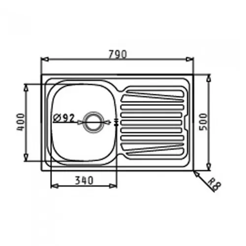 Νεροχύτης Derby 79X50 Νεροχύτης Derby 79X50