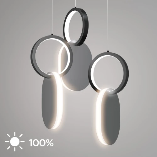 Φωτιστικό Κρεμαστό Symmetric 1G Led 45W Νίκελ Ματ Φ25X120Cm