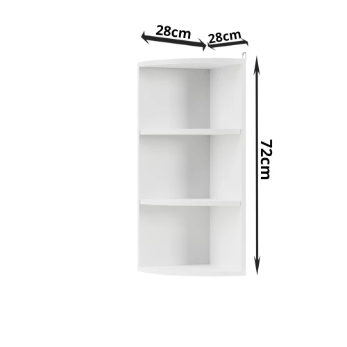 Modest Γωνιακό Πάνω Ντουλάπι Με Ράφια Λευκό 28X28X72Cm Modest Γωνιακό Πάνω Ντουλάπι Με Ράφια Λευκό 28X28X72Cm