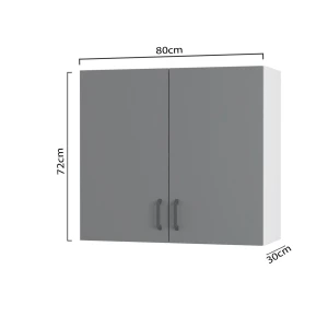 Modest Πάνω Ντουλάπι Ανθρακί 80X32X72Εκ