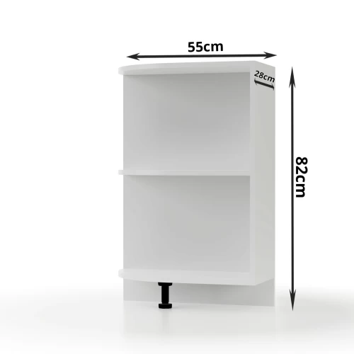 Modest Κάτω Γωνιακό Ντουλάπι Λευκό 28X55X82Cm Modest Κάτω Γωνιακό Ντουλάπι Λευκό 28X55X82Cm