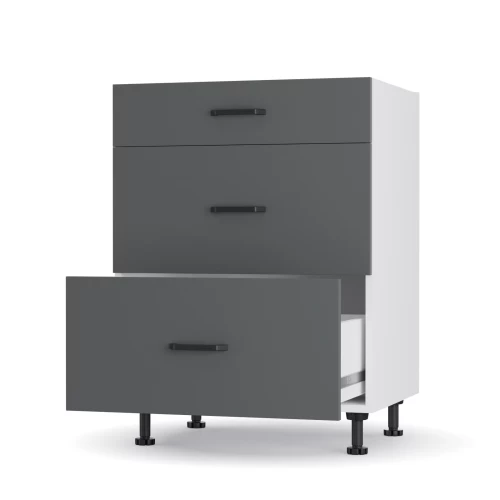 Modest Κάτω Ντουλάπι Συρταριέρα Ανθρακί 60X48X82Cm Modest Κάτω Ντουλάπι Συρταριέρα Ανθρακί 60X48X82Cm