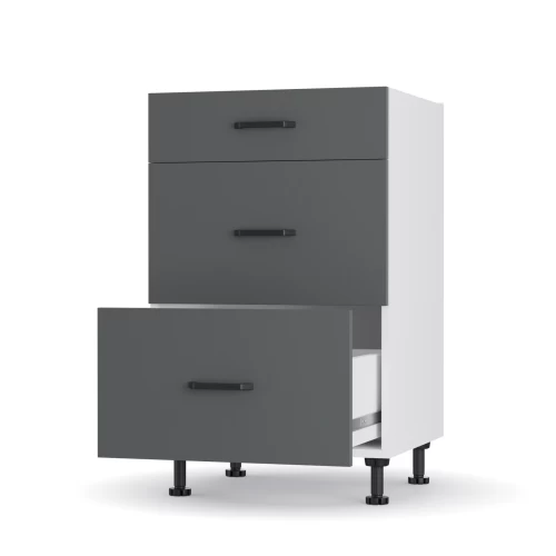 Modest Κάτω Ντουλάπι Συρταριέρα Ανθρακί 50X48X82Cm Modest Κάτω Ντουλάπι Συρταριέρα Ανθρακί 50X48X82Cm