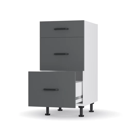 Modest Κάτω Ντουλάπι Συρταριέρα Ανθρακί 40X48X82Cm Modest Κάτω Ντουλάπι Συρταριέρα Ανθρακί 40X48X82Cm