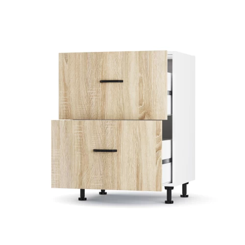 Modest Κάτω Ντουλάπι Με 2 Συρτάρια Σονόμα 60X48X82Cm Modest Κάτω Ντουλάπι Με 2 Συρτάρια Σονόμα 60X48X82Cm