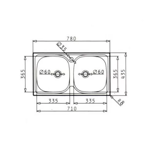 Νεροχύτης 2B Bradford Pyramis 78X43.5Cm Ενθετος Με Δύο Γούρνες Νεροχύτης 2B Bradford Pyramis 78X43.5Cm Ενθετος Με Δύο Γούρνες