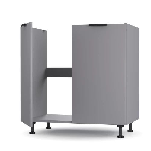 Craft Ντουλάπι Νεροχύτη Γραφίτη 80X48X82Cm Craft Ντουλάπι Νεροχύτη Γραφίτη 80X48X82Cm