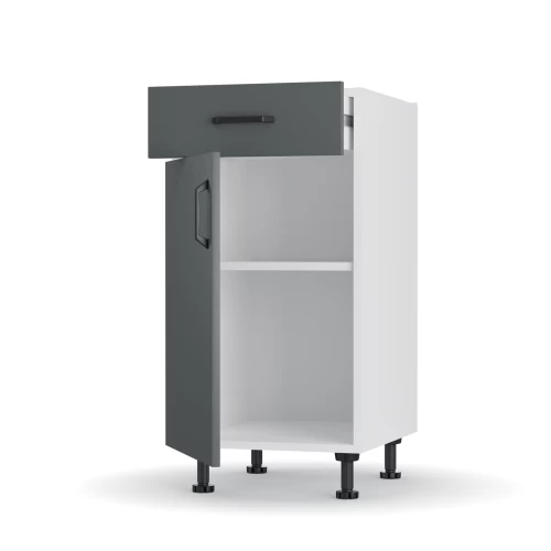 Modest Κάτω Ντουλάπι Με Συρτάρι Ανθρακί 40X48X82Cm Modest Κάτω Ντουλάπι Με Συρτάρι Ανθρακί 40X48X82Cm