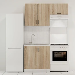 Κουζίνα Modest Σετ 3 Κουτιών Σονόμα Άνω Κουτιά 140Cm Κάτω 80Cm