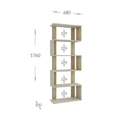 Βιβλιοθήκη Regal 68X30X176Cm Σονόμα