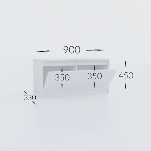 Παπουτσοθήκη Sara Γκρι 90X33X45Cm