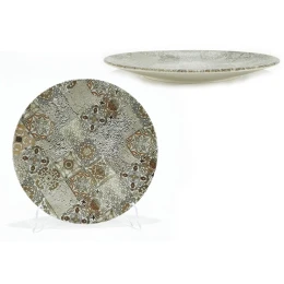 Πιάτο Μπεζ Σχέδιο Maiolica Beige Opaco Πορσελάνη Φ26cm
