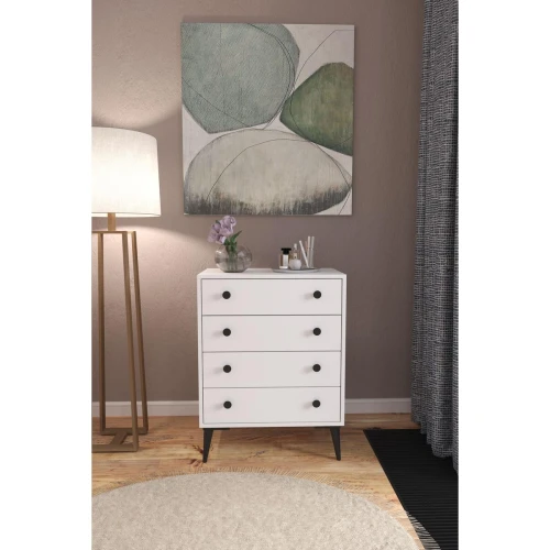 Συρταριέρα AMARI Λευκό Μοριοσανίδα 72x43x96cm