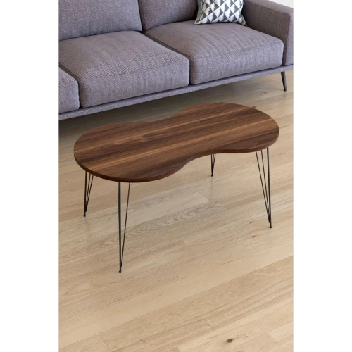 Τραπεζάκι Σαλονιού SADE Καρυδί Μοριοσανίδα/Μέταλλο 41x90x40cm