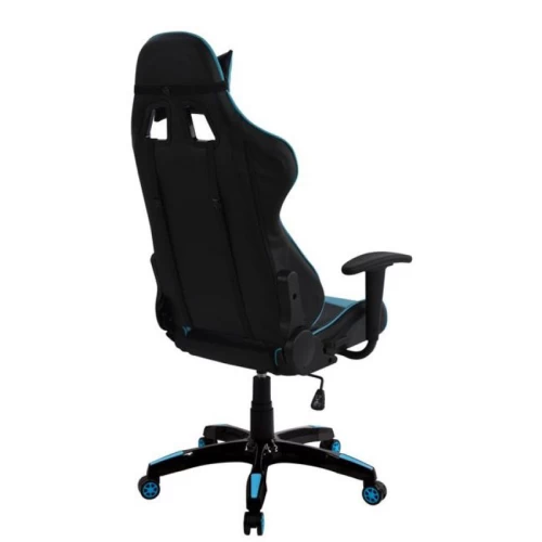 Πολυθρόνα Γραφείου Gaming ΚΥΛΛΗΝΗ Μπλε/Μαύρο PVC 66x67x127-135cm