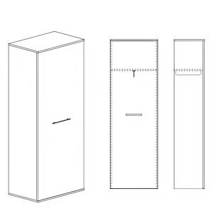 Ντουλάπα INGVILD Φυσικό Μοριοσανίδα 60x40x180cm